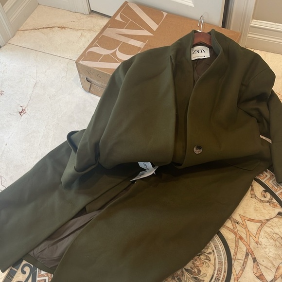 Zara Manteco Wool Scarf Coat ZW collection - Picture 16 of 16